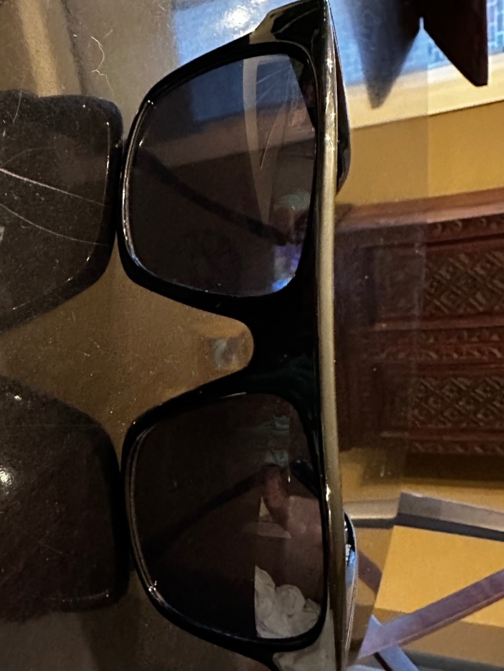 Tommy Hilfiger Gunner Rectangular Sunglasses Black Frame Gray Lens GUNNER MP